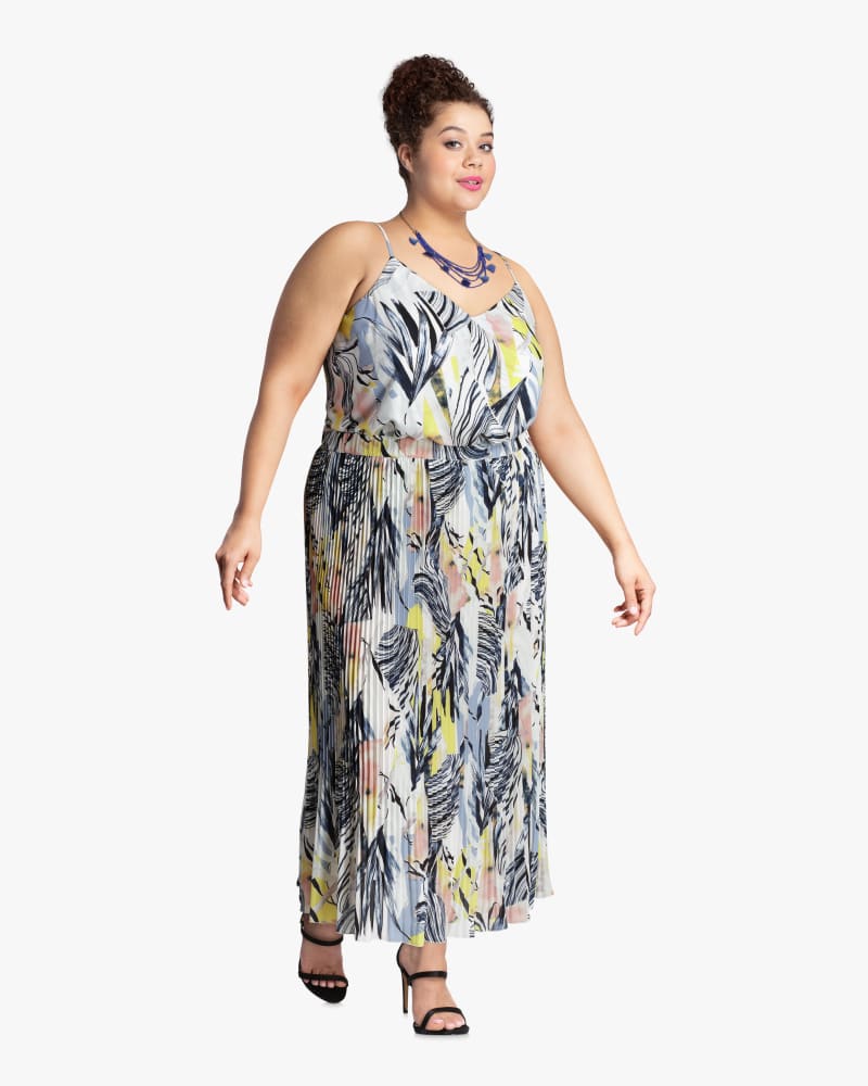 Plus size model with diamond body shape wearing Shannon V-Neck Cami by Addition Elle | Dia&Co | dia_product_style_image_id:114978